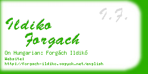 ildiko forgach business card